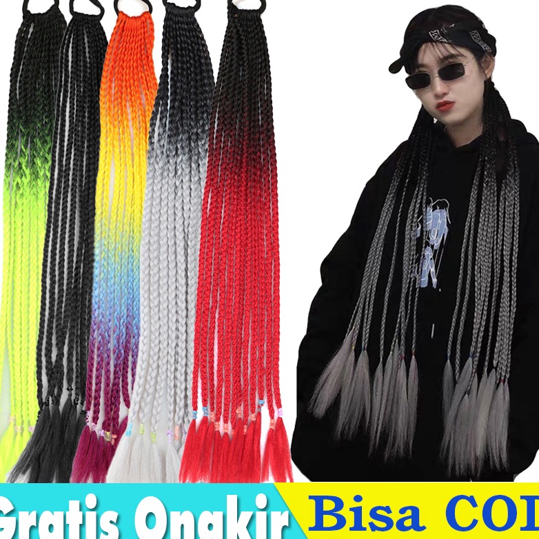 Serbu Kejutan  Rambut Extension Kepang Rambut Sintetis Model Kepang Jumbo Panjang 24Inch Rambut Kepa
