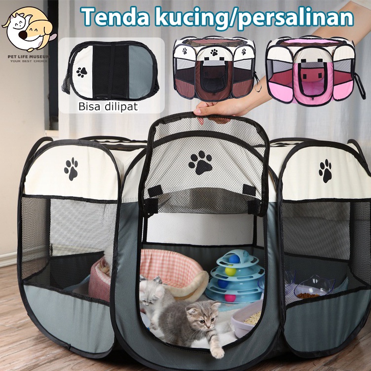 Obral Meriah  Tenda kucing Kucing Anjing Kandang Lipat Hewan Bahan Kain kandang kucing portable Tend