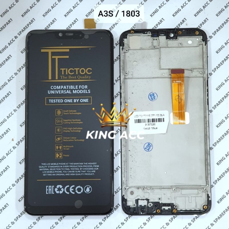 LCD TOUCHSCREEN PLUS FRAME OPPO A3S BLACK