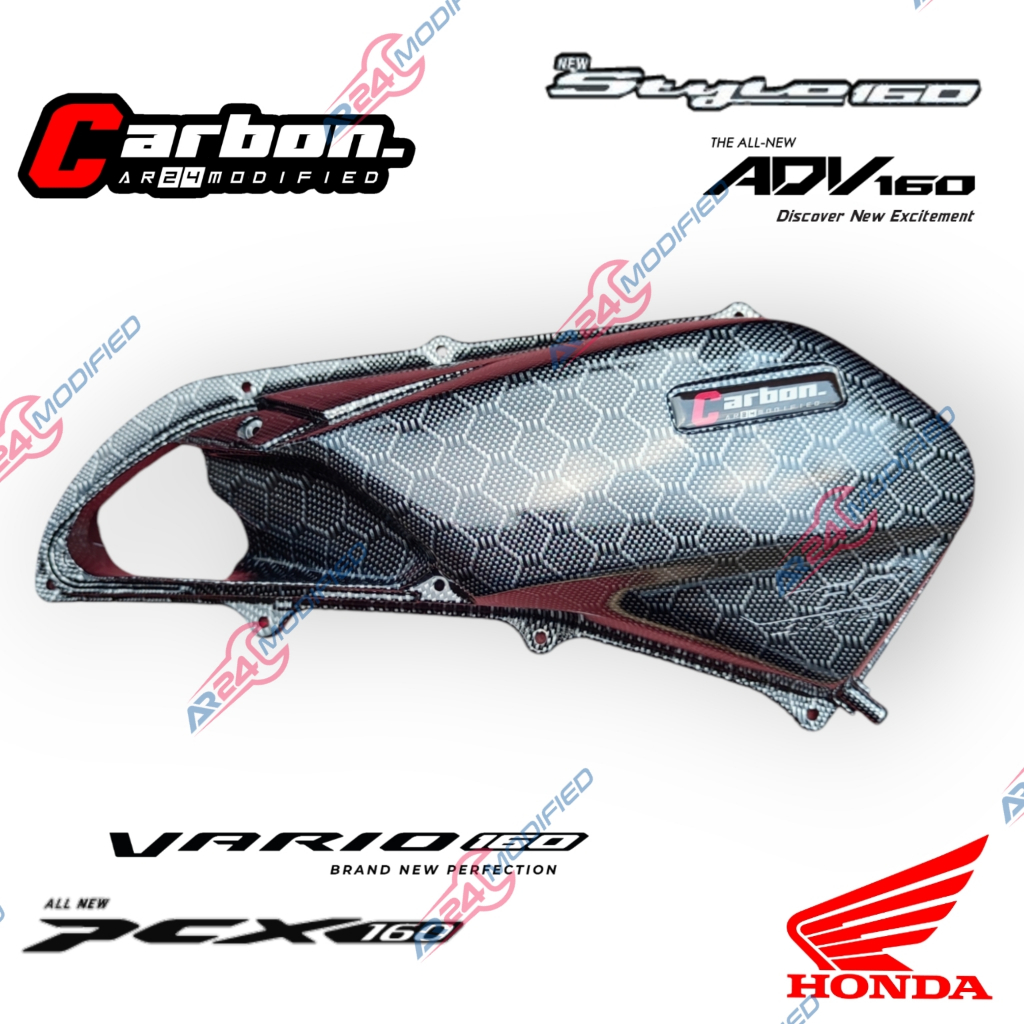 Tutup Cover Filter Pcx/Vario/ADV 160 Carbon WTP Motif Hexagonal