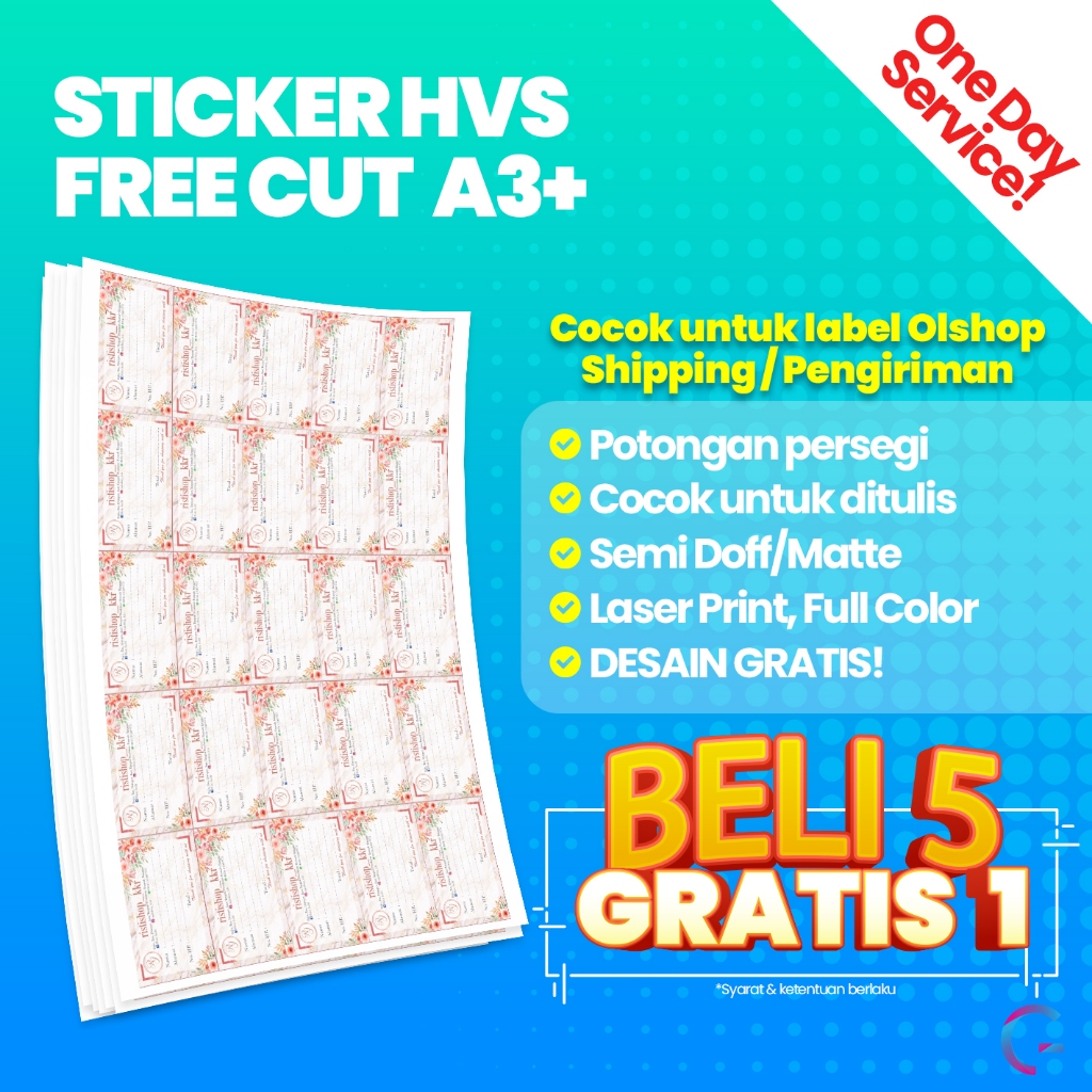 

Sticker Label Olshop HVS POTONG PERSEGI | Cetak Stiker Label