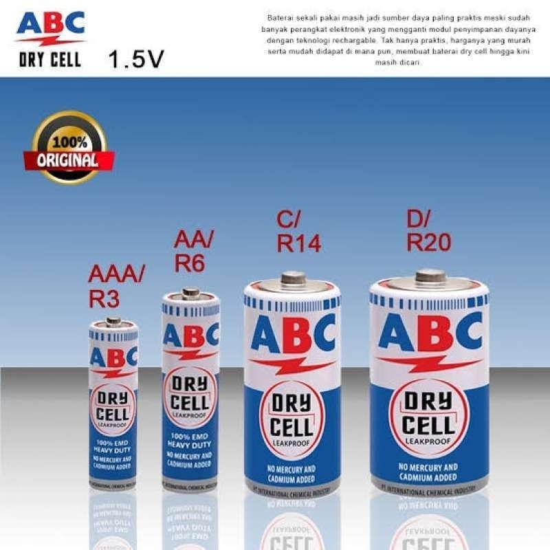 BATERAI ABC BIRU AA/R06 AAA/R03 BATERAI ABC TANGGUNG R14/BATERAI  ABC BESAR R20