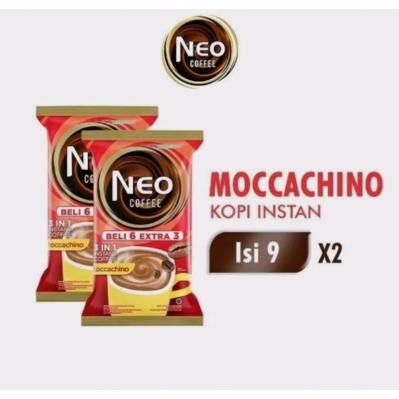 

Neo Coffe Kopi Intans Moccachino Pack 20 gr isi 6 + 3 pcs X2