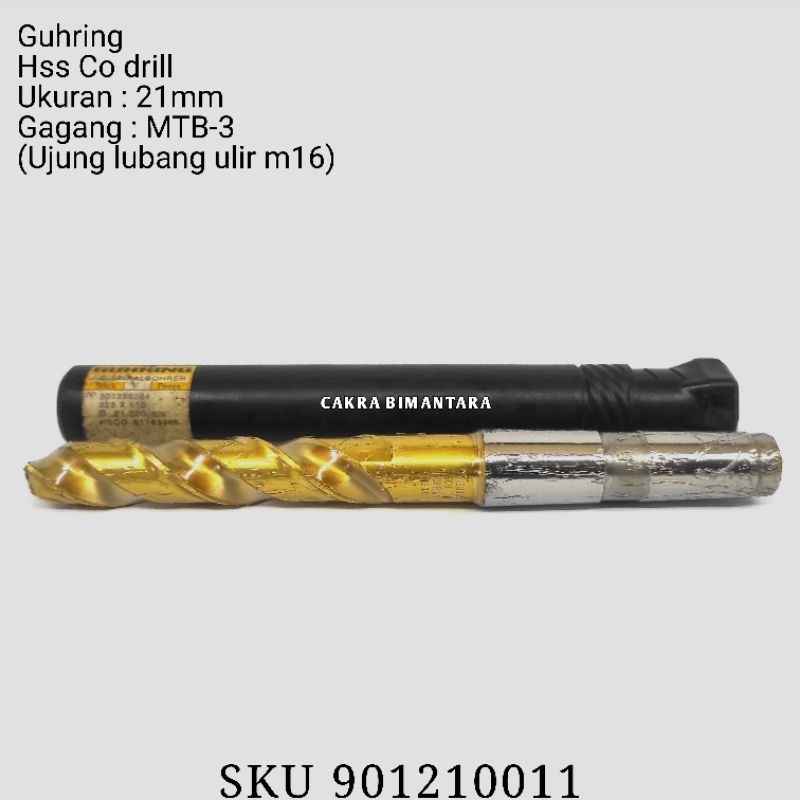 Guhring Mata Bor 21.0mm Drill HSS 21.0 mm Taper Shank Tirus 21mm MT3 21 mm MT-3