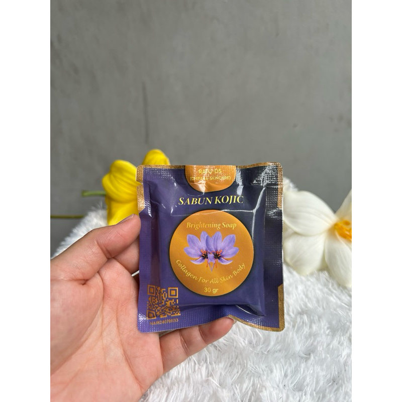 Sabun Kojic collagen Brightening Soap Kemasan baru 30 gram - SABUN SAFRON PEMUTIH WAJAH DAN PEMUTIH 