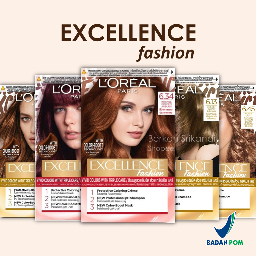 L'OREAL | Loreal Paris Excellence Fashion Pewarna Rambut Permanen Tanpa Bleaching BPOM