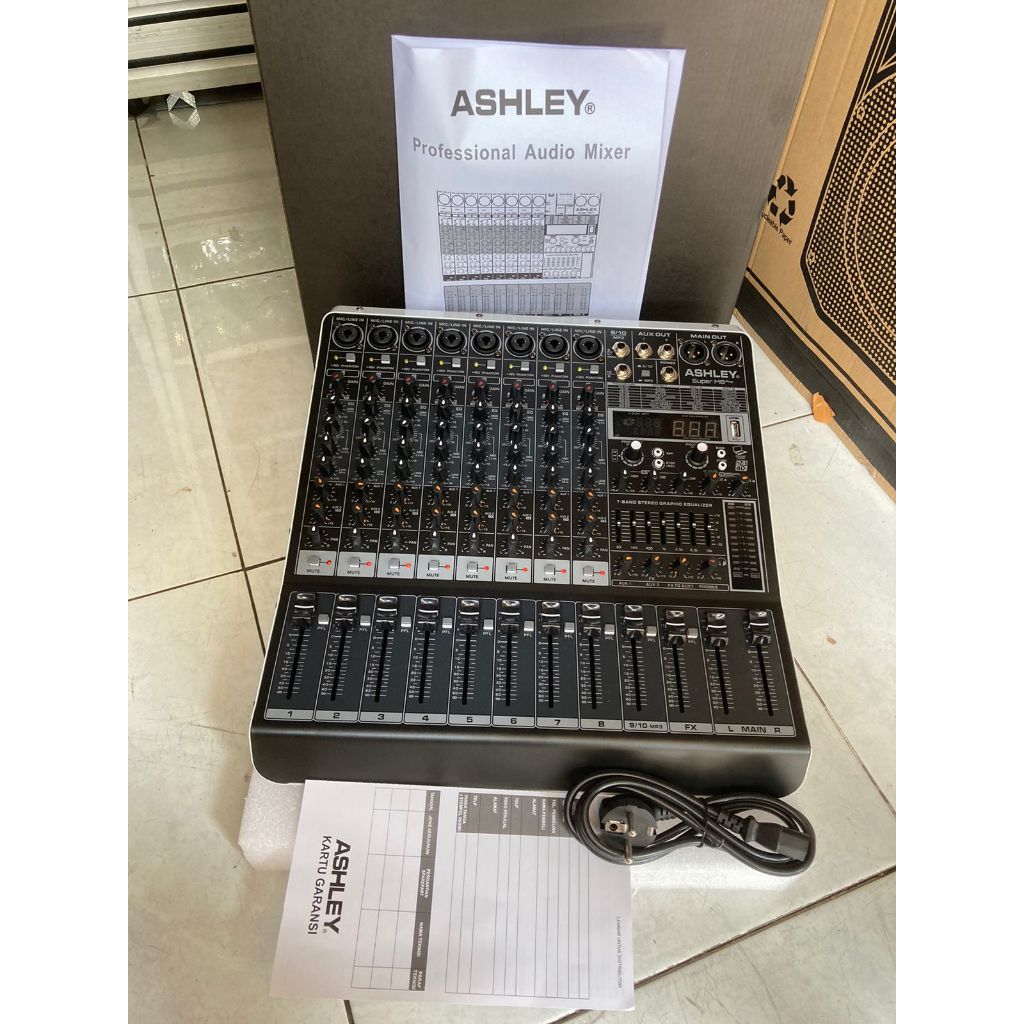 AUDIO MIXER ASHLEY SUPER M8Pro MODEL BARU ORIGINAL 199DSP EFEK (ALESIS MODE) audio mixer ASHLEY SUPE