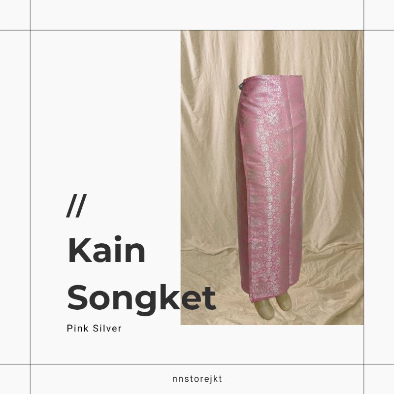 Kain songket warna pink/songket modern/songket lilit
