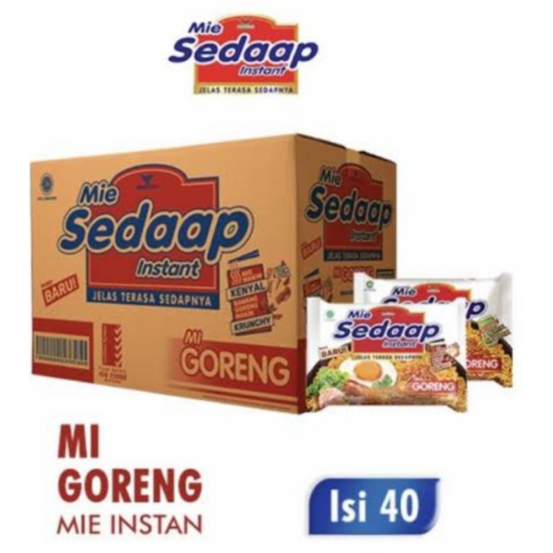 

mi goreng sedap/isi pcs40/1 karton/1dus/