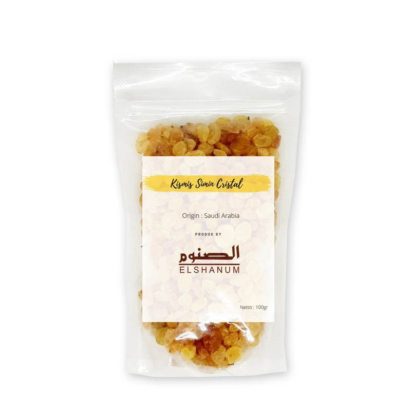 

Kismis Simin Cristal / Kismis Manis / Kismis Kemasan Plastik Pouch / Oleh Oleh Haji