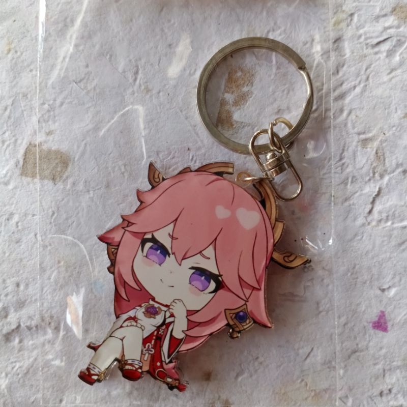 Yae Miko Genshin Impact keychain ganci gantungan kunci
