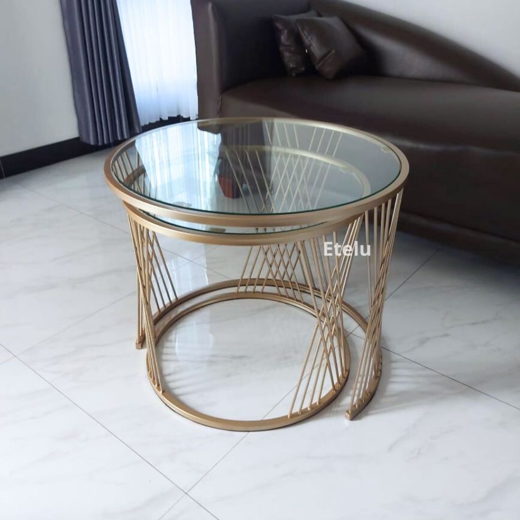 Meja Kaca Ruang Tamu estetik Meja Kaca Minimalis