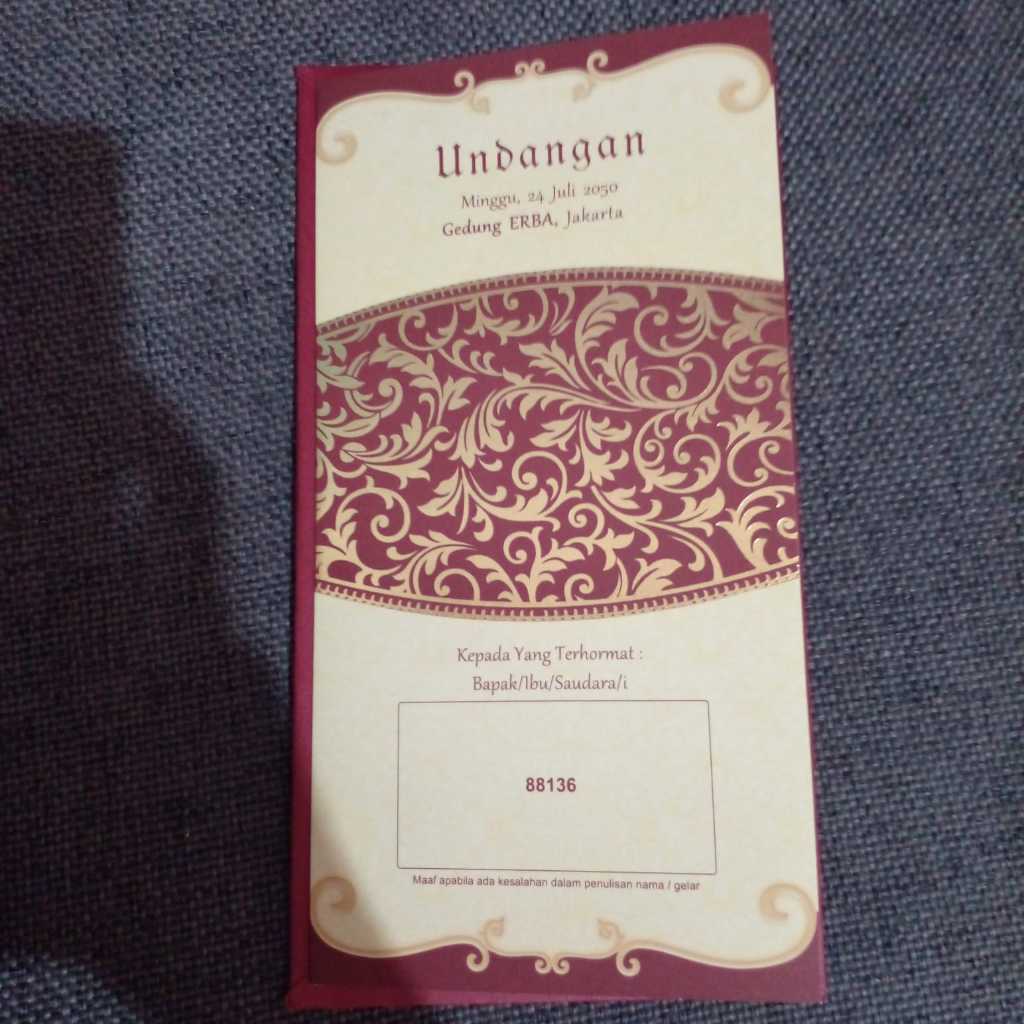 print UNDANGAN NIKAH ERBA 88136 PERNIKAHAN SUNAT SUNATAN KHITAN KHITANAN FREE PLASTIK, FOTO DESIGN