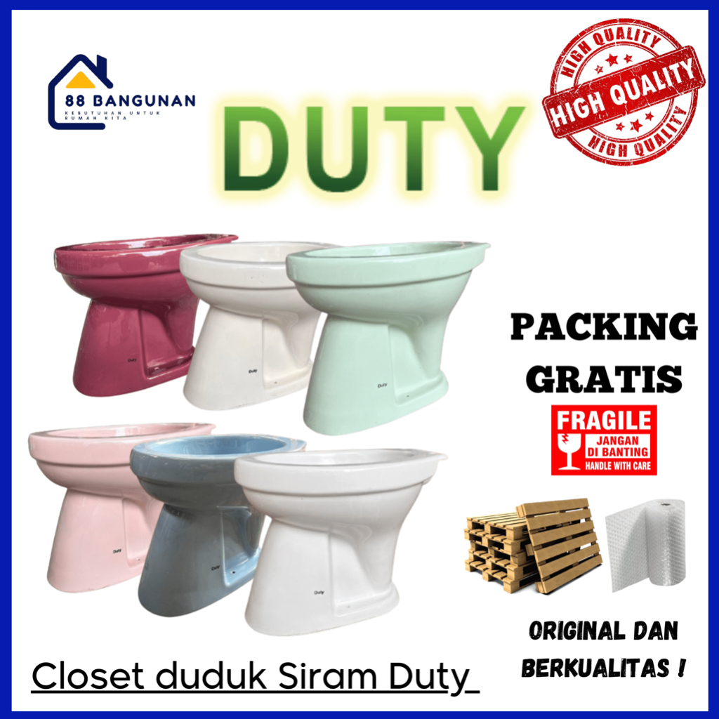 [KHUSUS INSTANT] Kloset Duduk Keramik DUTY / Closet duduk Siram