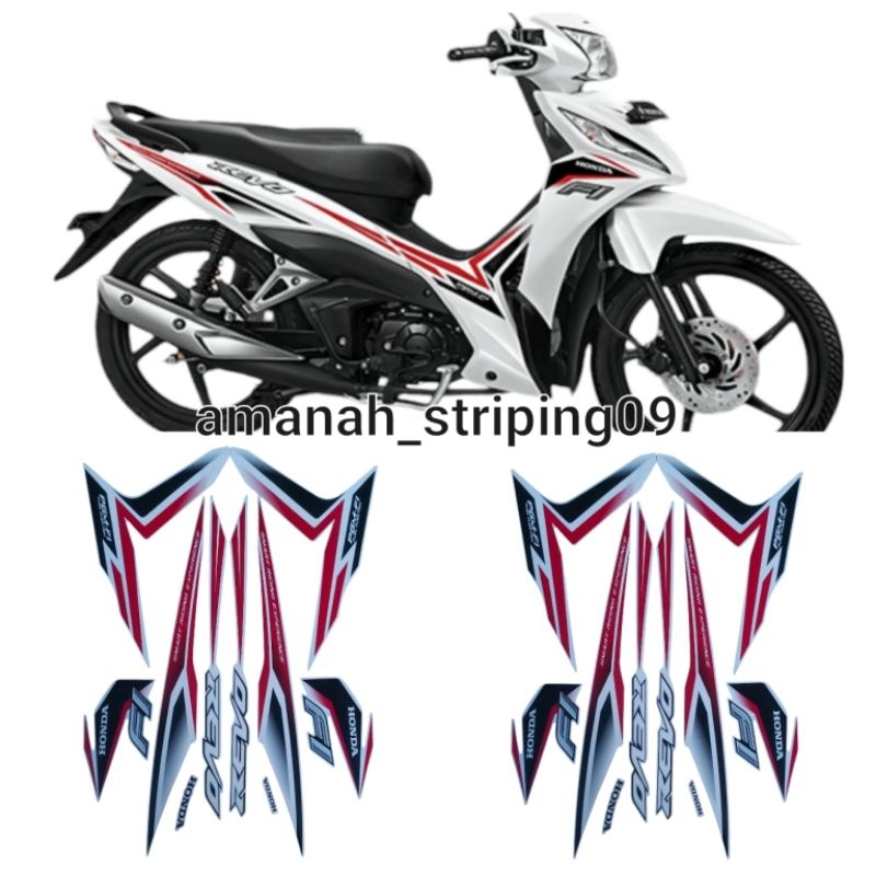 Lish stiker motor honda REVO FI 2016 warna putih