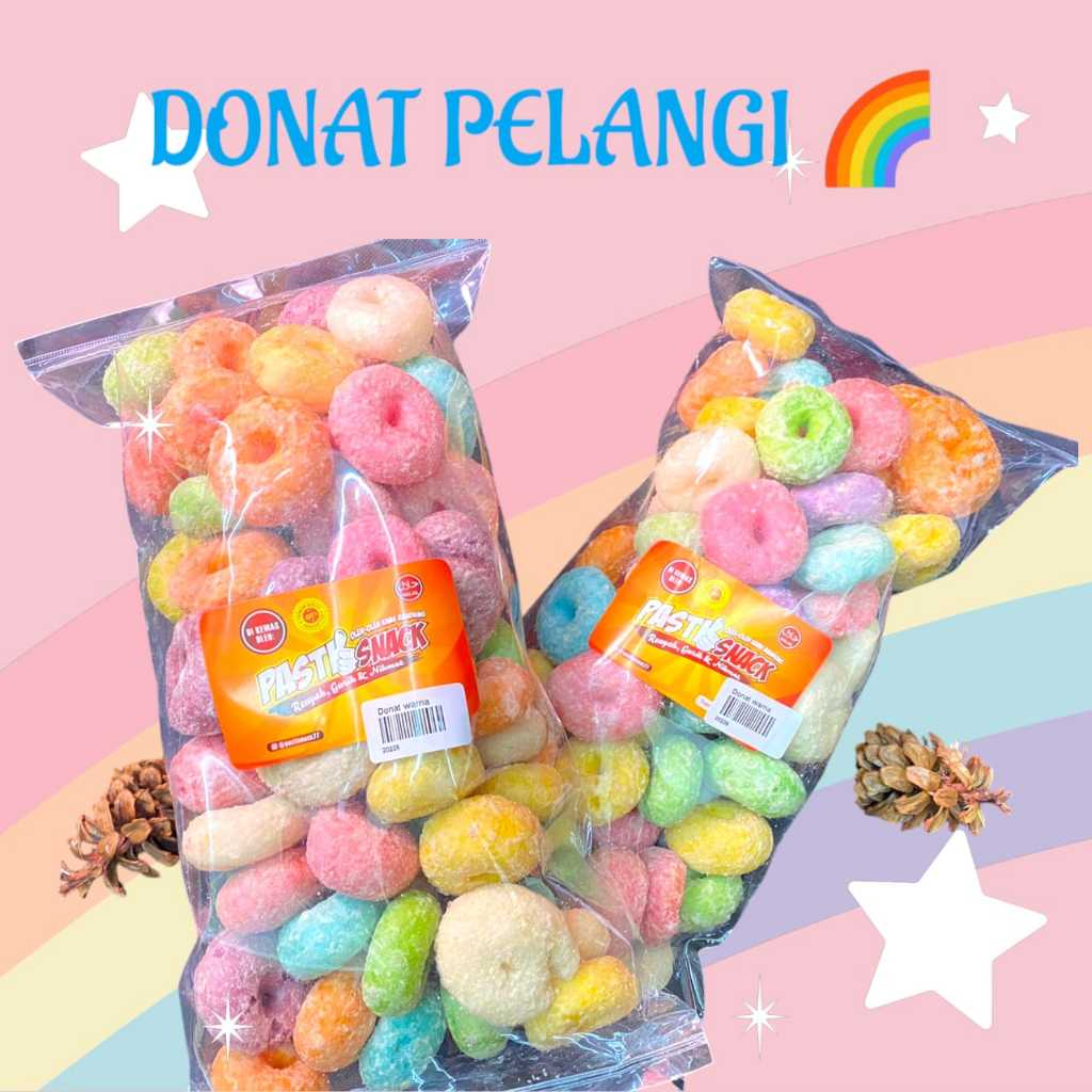 

DONAT PELANGI | DONAT WARNA 200GR