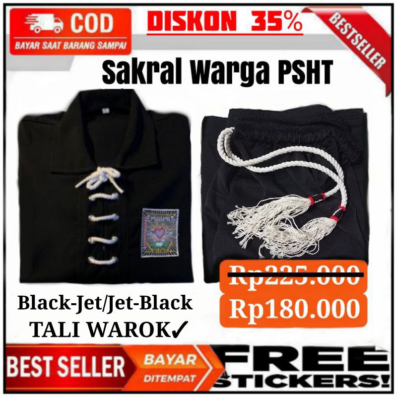 Sakral Black Jet PSHT-Sakral PSHT Tali Warok Black Jet Premium