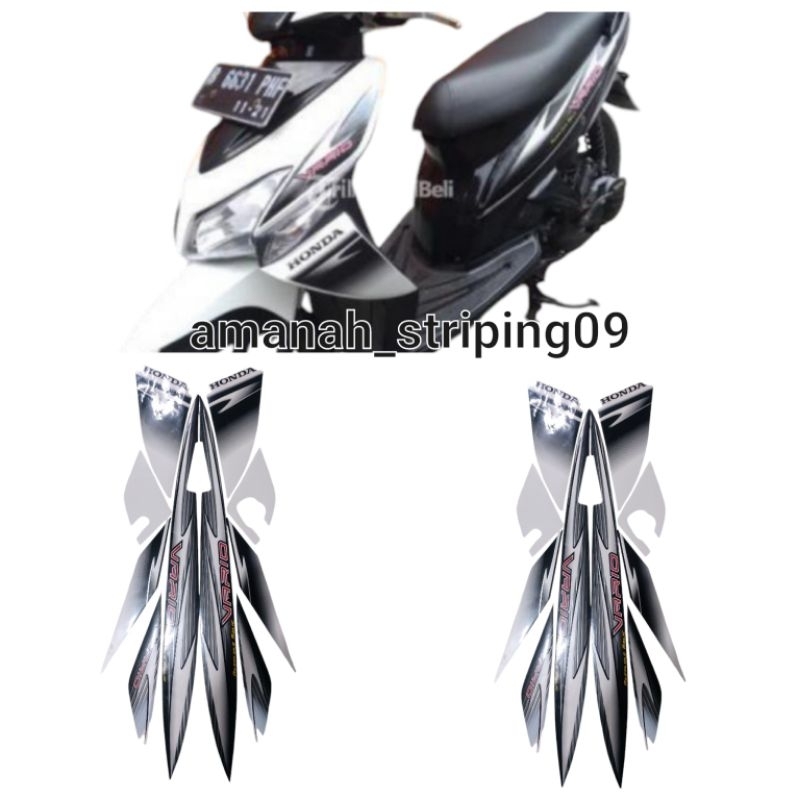 Lish stiker motor HONDA VARIO OLD 110 2007 warna putih