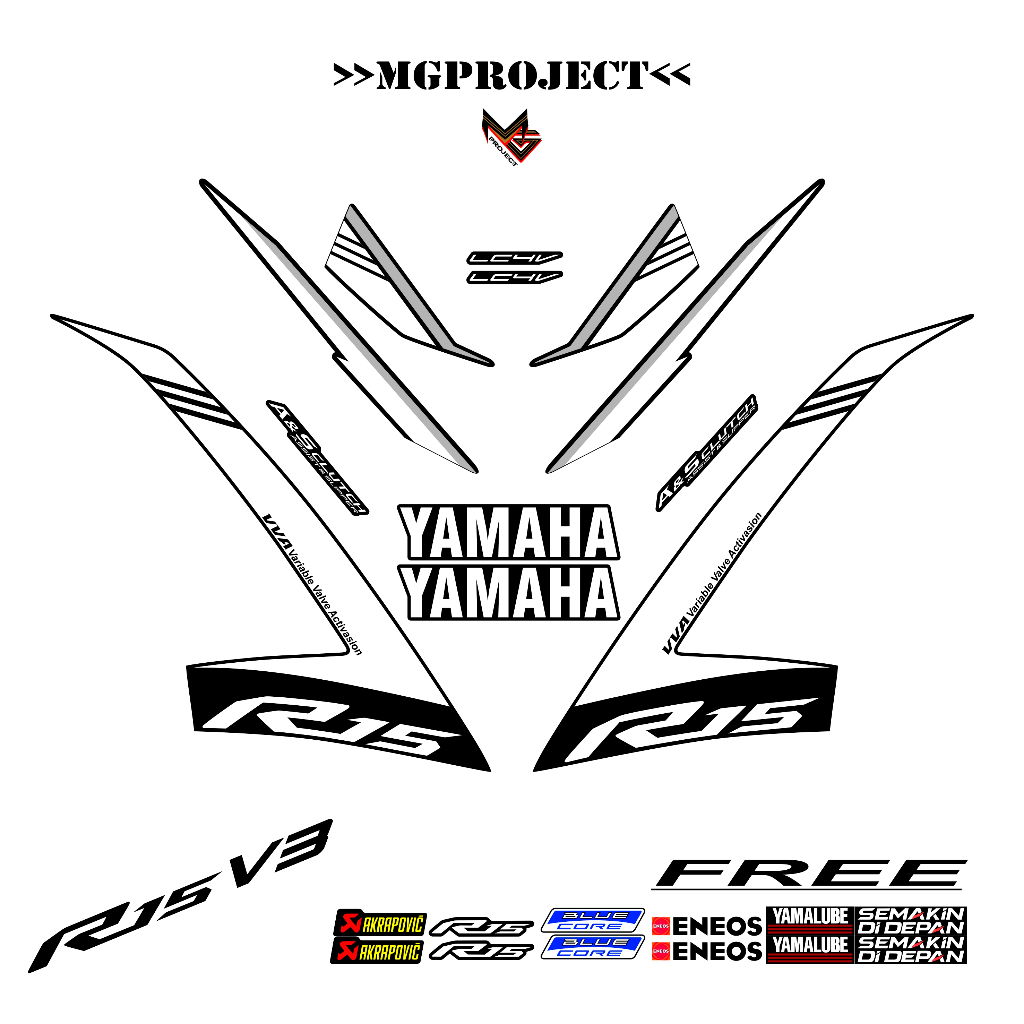 striping lis r15 v3 (sku3) / stiker yamaha R15 V3 grafis #r15 #r15v3