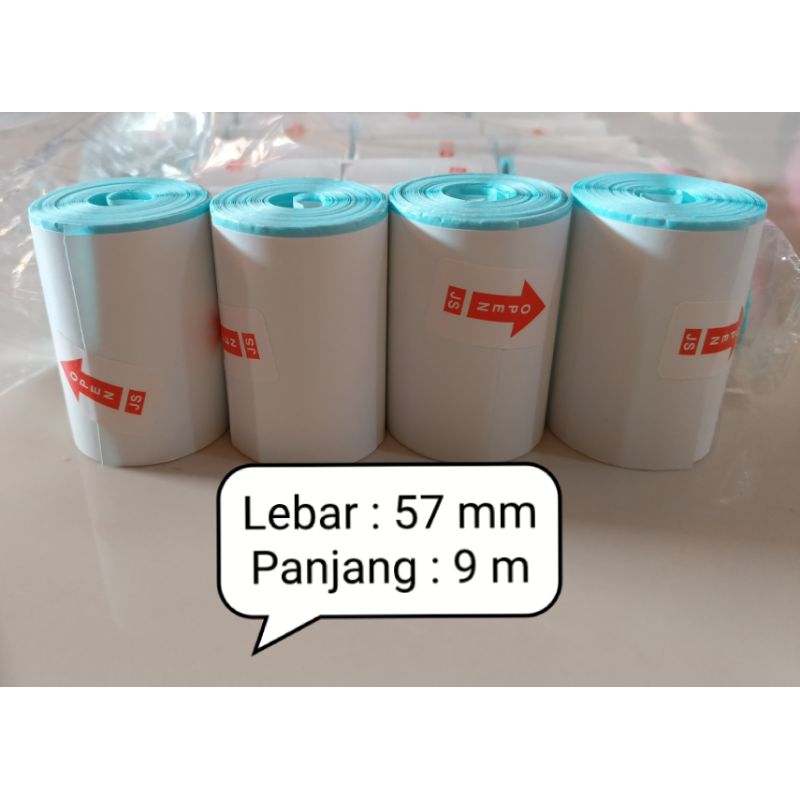 

Termal Label Stiker 58 mm, Stiker thermal 57x38( Panjang 9 m ) dan 57 x 34 (Panjang 6 meter ) Rol - Stiker label ukuran 58mm