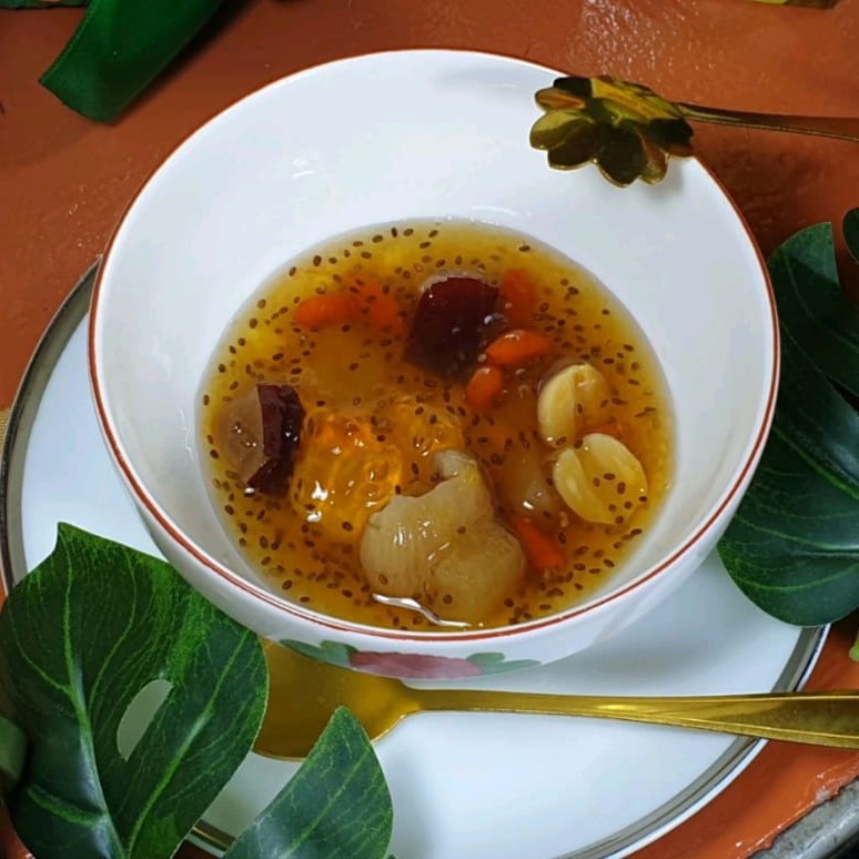 Minuman COLLAGEN Peach Gum Birds Nest Dessert - Minuman Sarang Burung Walet