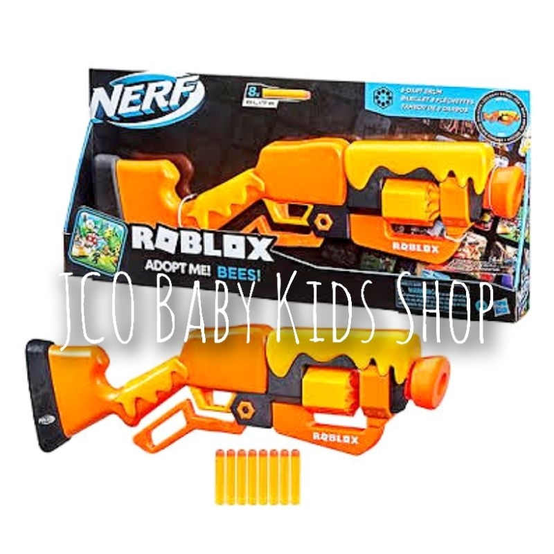 Nerf Roblox Adopt Me Bees Blaster Mainan Pistol Roblox Adopt Me Bees 8 Dart Drum Original