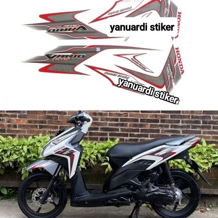 STRIPING STIKER VARIO CBS 110 TAHUN 2010 STIKER VARIO 110 CBS 2010 PUTIH