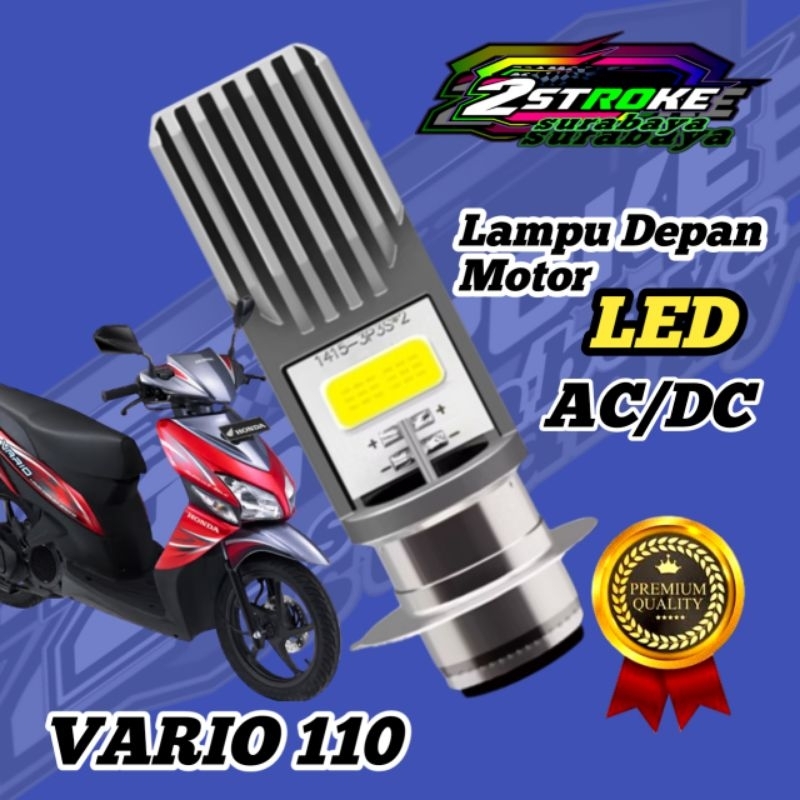 Lampu Depan Motor LED COB Putih HONDA VARIO 110 H6/ T19 Ac/Dc 12Volt Pengganti Dop/Bohlam