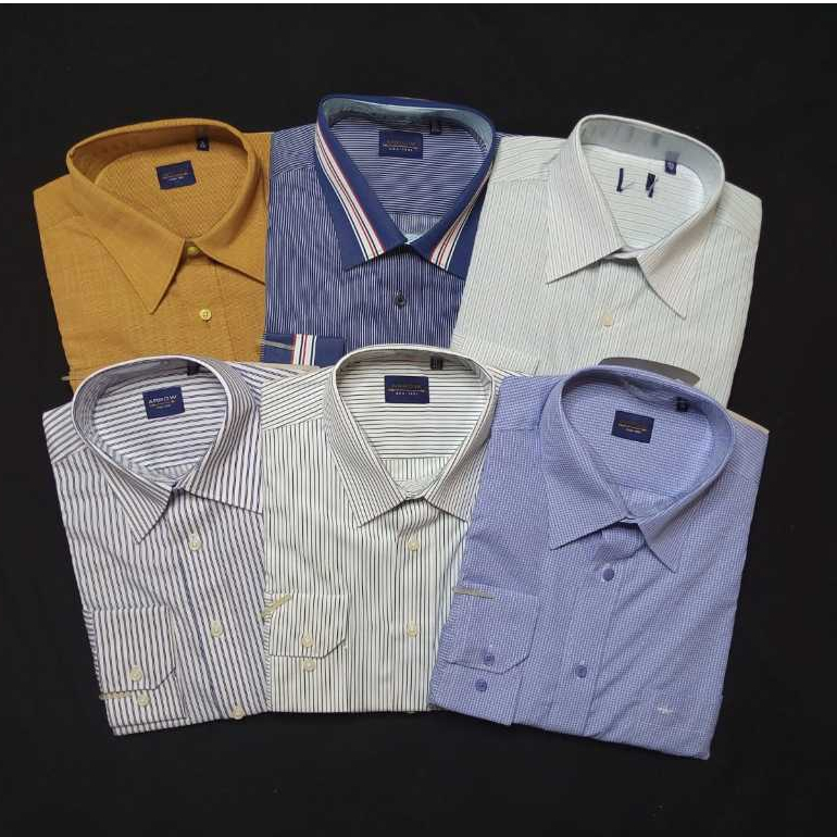 Kemeja Formal Pria Lengan Panjang Varian Motif Reguler Fit Arrow & Cole & Stanley Adams Original