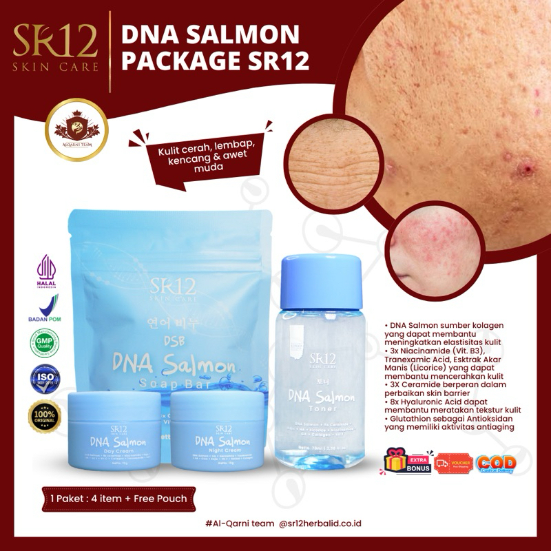 DNA SALMON  SR12 | KULIT CERAH | KENCANG | AWET MUDA | PAKET GLOWING