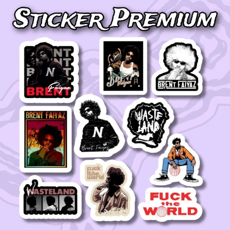 

Sticker Brent Faiyaz Pack isi 10 pcs vinyl waterproof