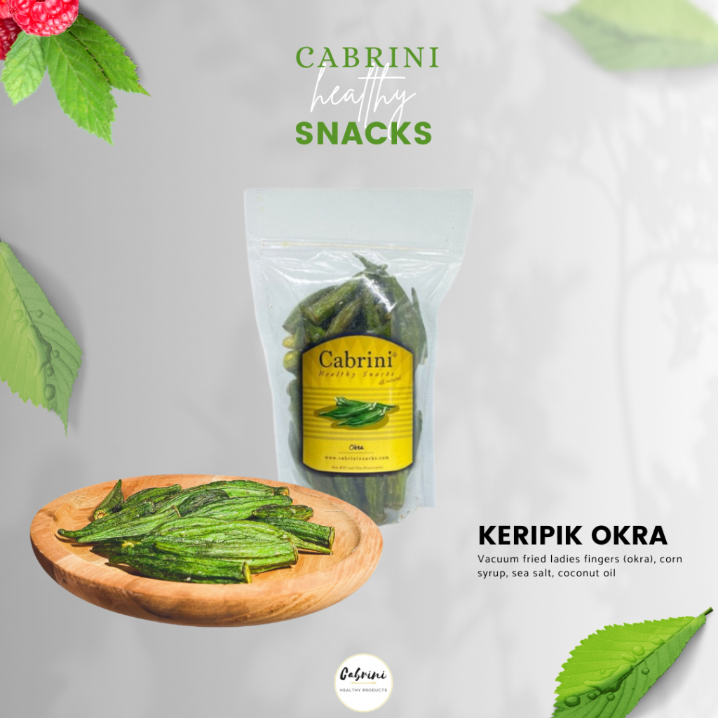 

Keripik Okra Cabrini Snacks Ladies' Fingers Volume 45 g Keripik Sayur Vacuum Fried Sehat Diet