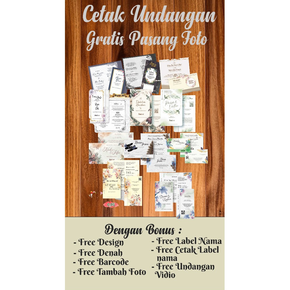 cetak undangan pernikahan, Nikah, Khitan, Ngunduh Mantu, Undangan Orang tua. Free Pasang Foto