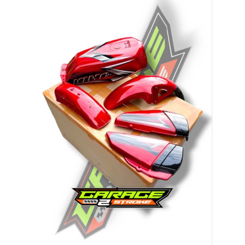 Tangki Tengki Bensin Set Yamaha RX King RXk Tahun 2009 Full Merah