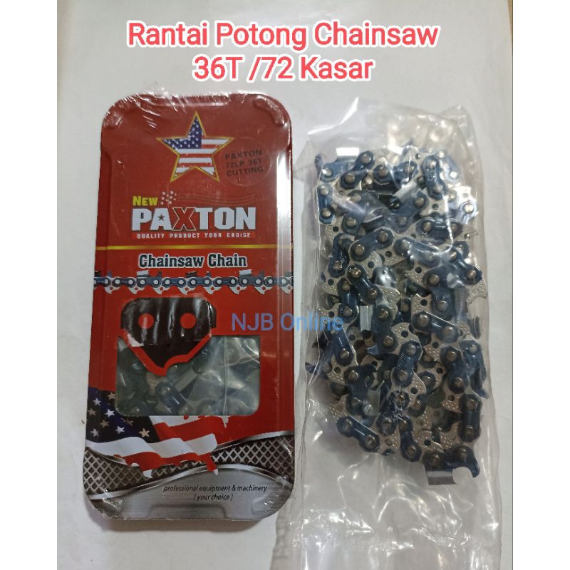 Rantai Potong Chainsaw 36 mata Kasar PAXTON Senso 5200 5800 Bar 20"/72
