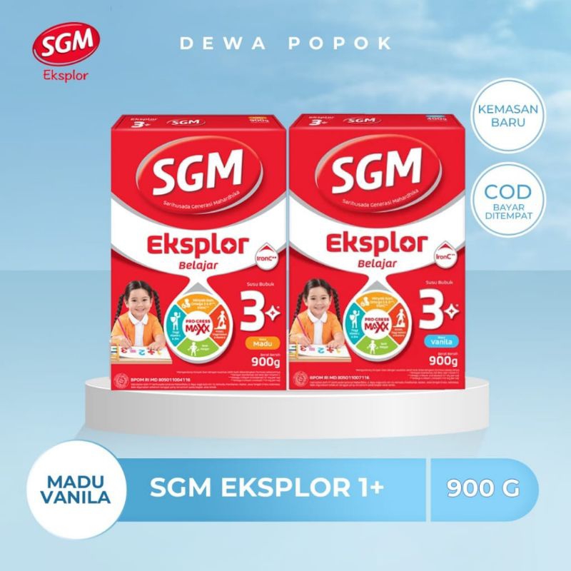 Susu SGM Eksplor 3+ 3 PLUS Madu Vanila 900gr