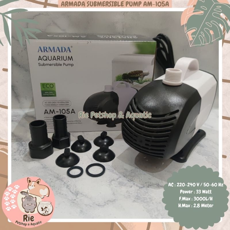 Armada Submersible Pump AM-105A Pompa Celup Aquarium Armada AM 105A