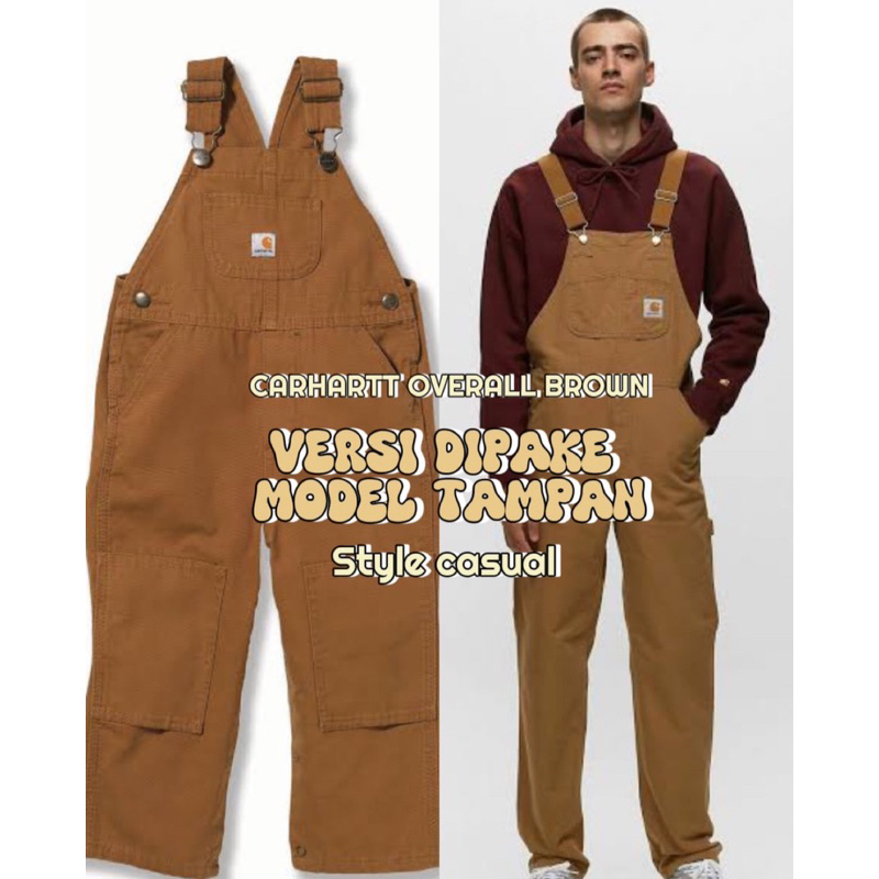 CARHARTT OVERALL WIB BIB BROWN (SECOND)