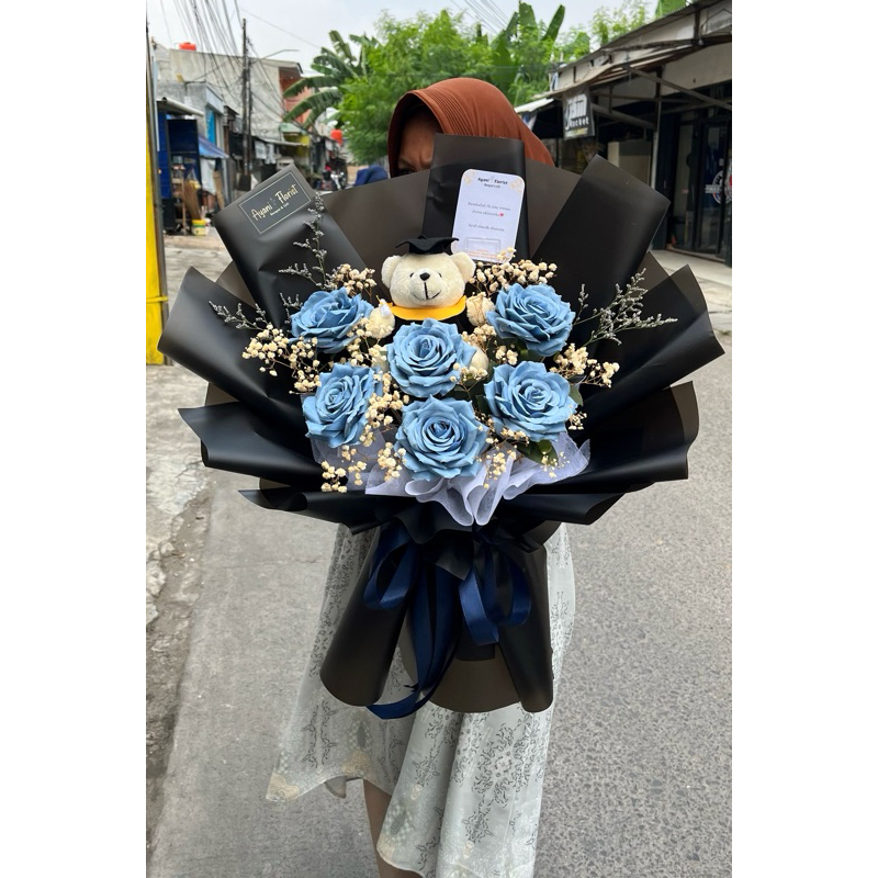 Buket Graduation | Buket Mawar | Buket wisuda besar