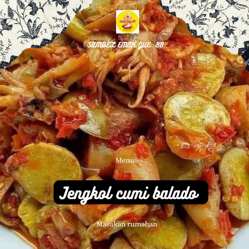 

MASAKAN RUMAHAN*JENGKOL CUMI BALADO/PORSI 400ML KEMASAN THINWILL ( PEDAS DAN GURIH)