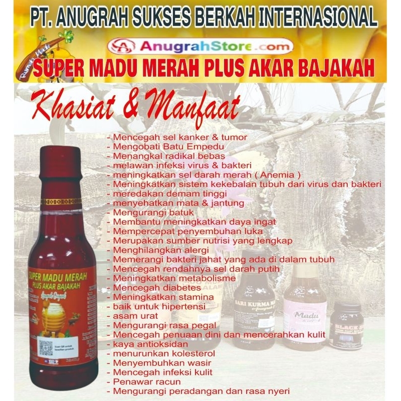 

Madu merah plus akar bajakah