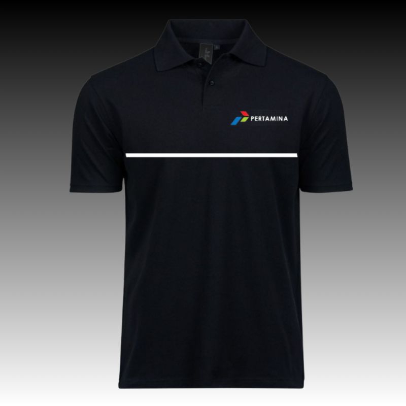 kaos kerah kancing logo Pertamina pria/ wanita