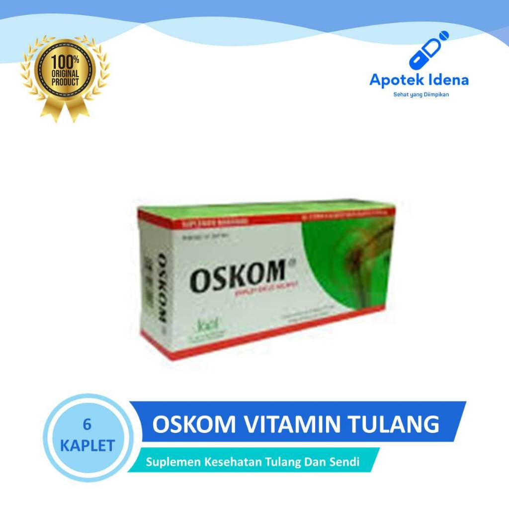 OSKOM VITAMIN TULANG TABLET (PERSTRIP) - Suplemen Kesehatan Sendi Glucosamine Vitamin tulang & sendi