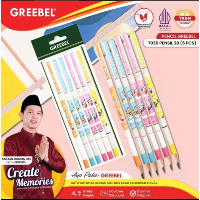 

Pensil kayu 2B Greebel