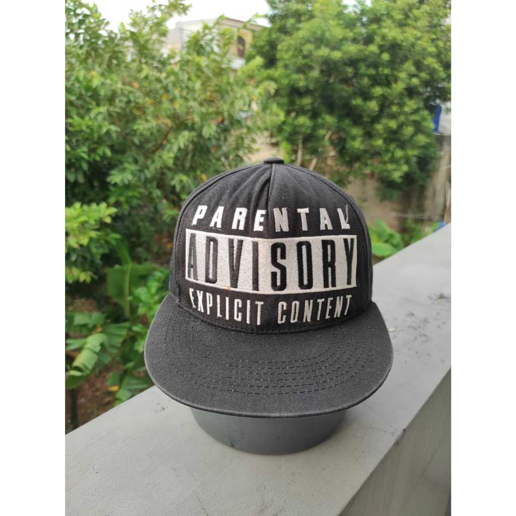 Topi Parental Advisory Hitam Original