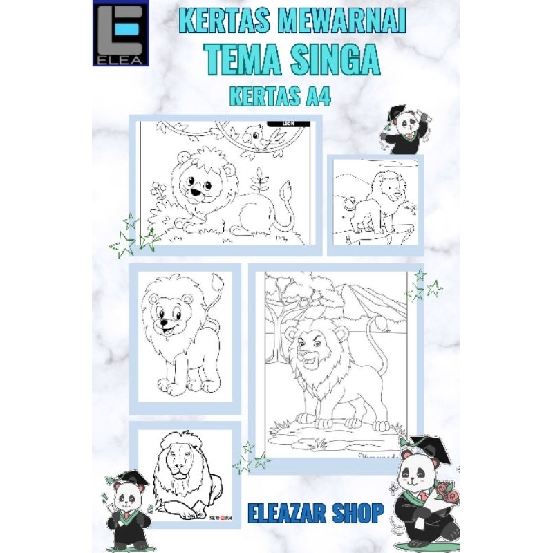 

Kertas Mewarnai Tema Singa