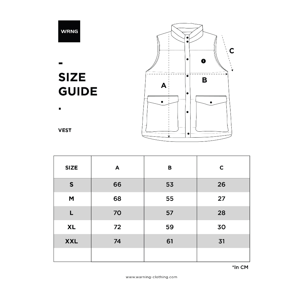 TERPOPULER Warning Clothing - Belfort Vest Jaket rompi Warna Hitam Navy Beige Olive Crinkle Rompi