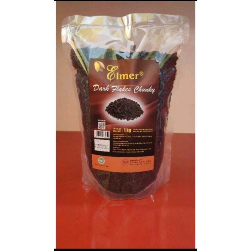 

elmer dark flake chunky kemasan repack 100gr