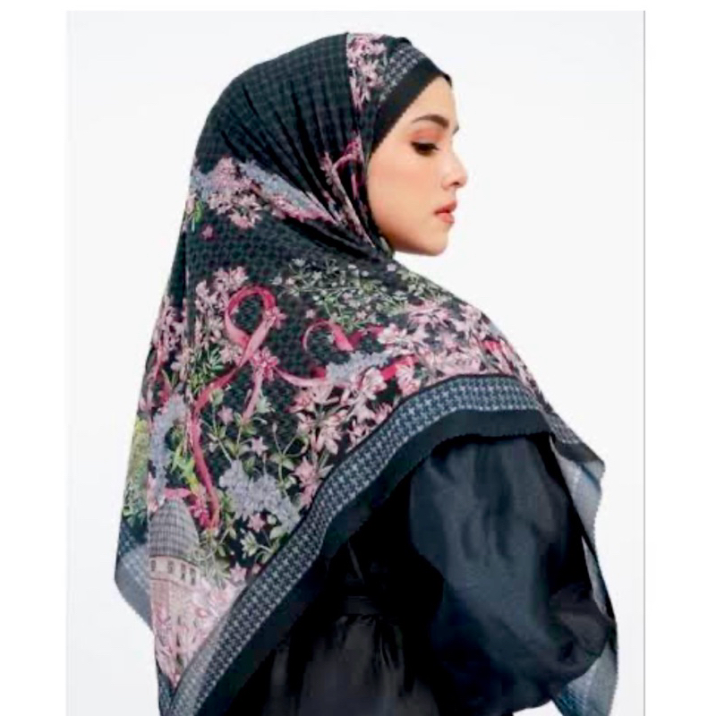 Buttonscarves Al Aqsa Black Syari XL Preloved