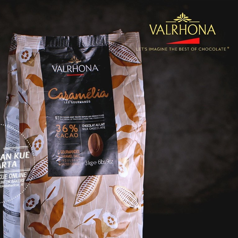 

Valrhona Caramelia 36% Milk Chocolate 1kg Couverture Cokelat Caramel